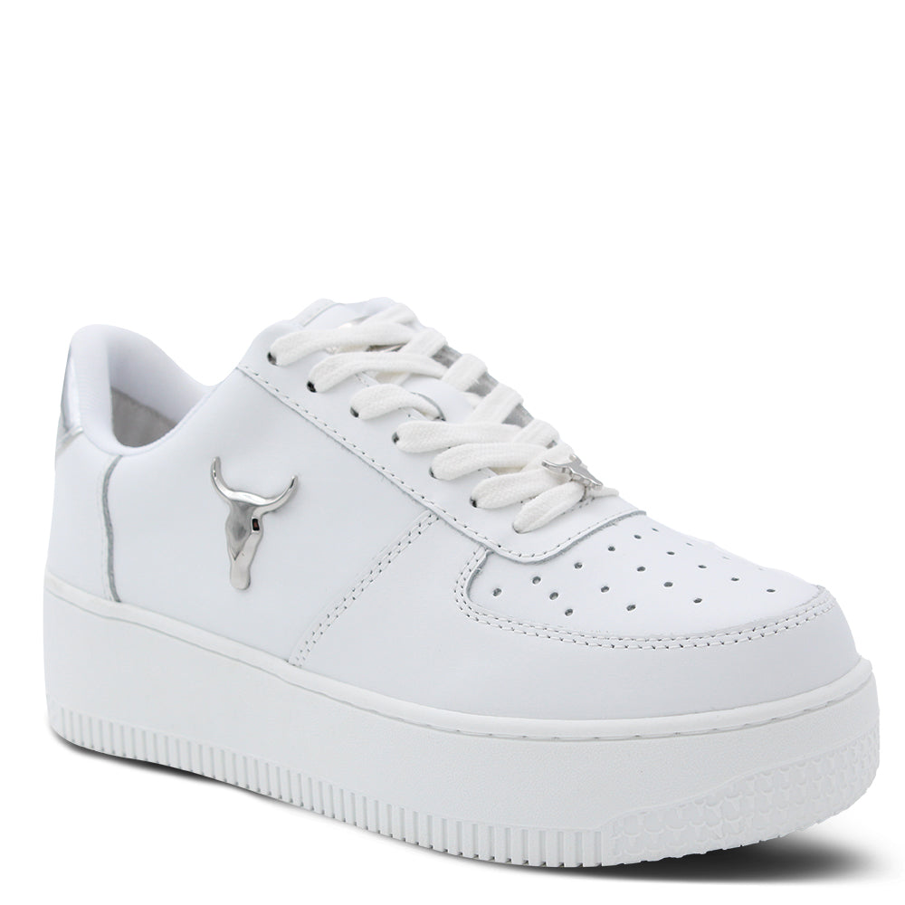 Windsor Smith Rich Women's Platform Sneakers White Silver