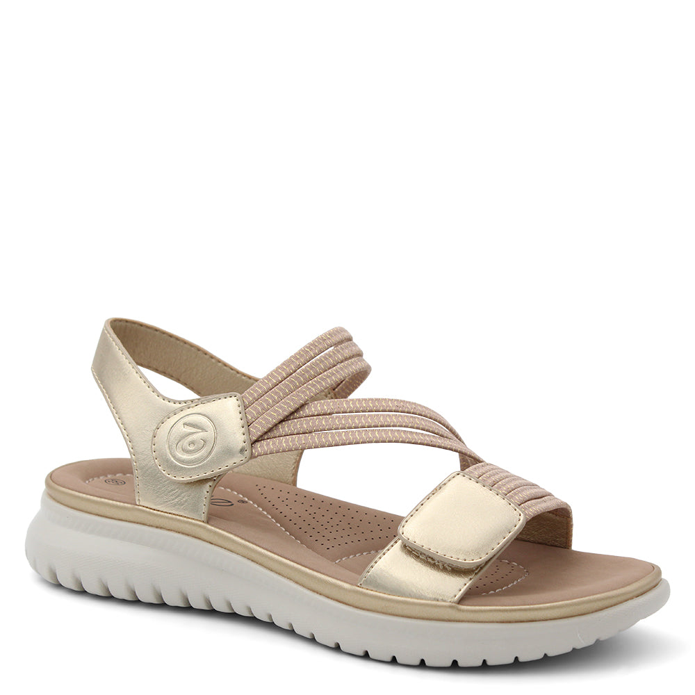 Wilde Sannah women's strappy casual sandal gold
