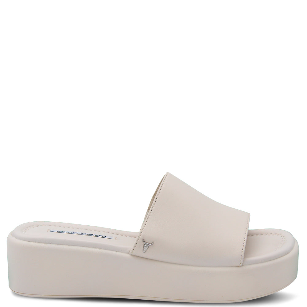 Shop Windsor Smith Shook Women's Platform Slides bUTTERMILK
