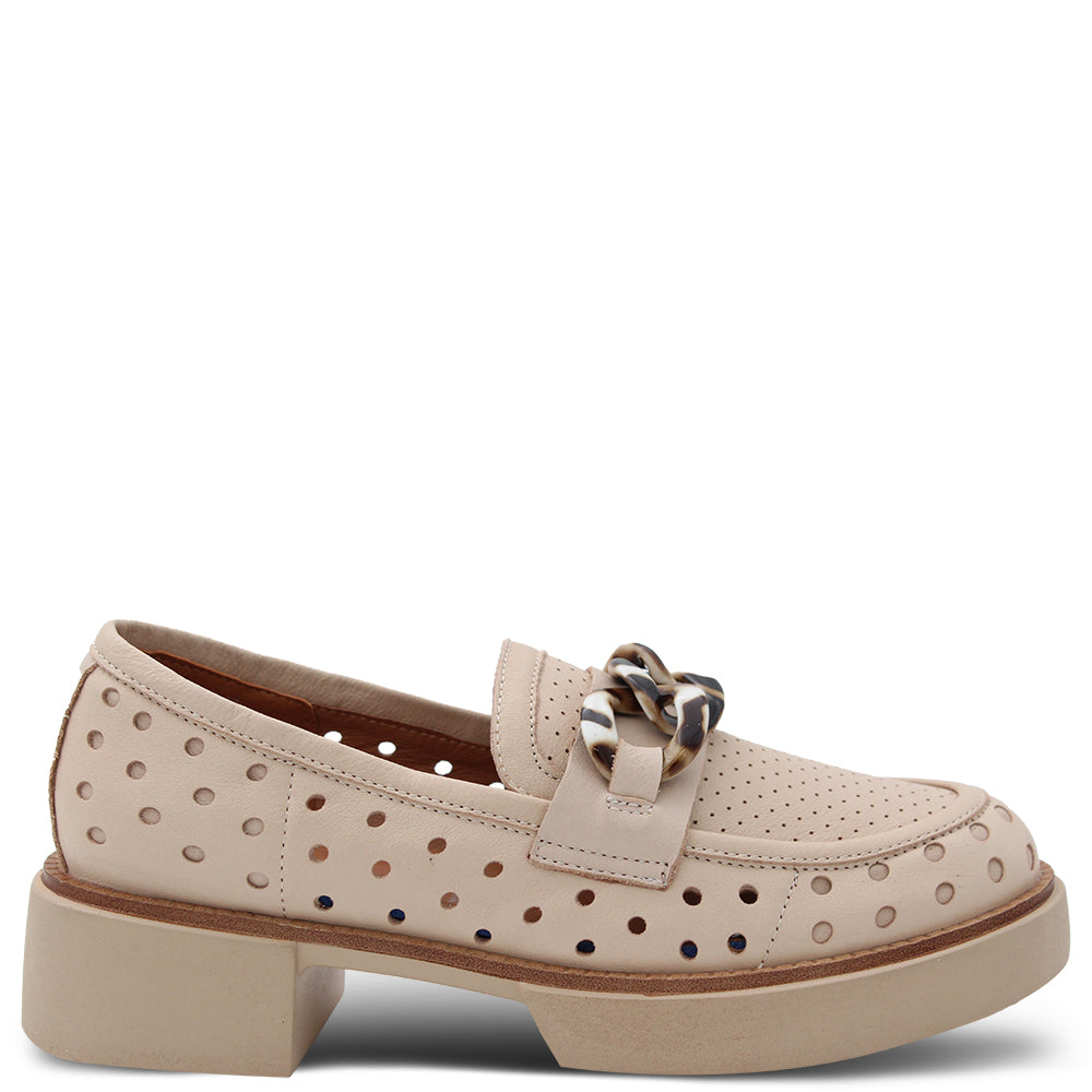 Alfie & Evie Tester Womens heel loafers Beige