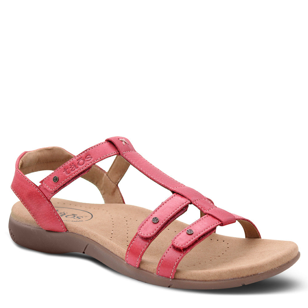 Taos Trophy Women's Flat Summer Sandals Red