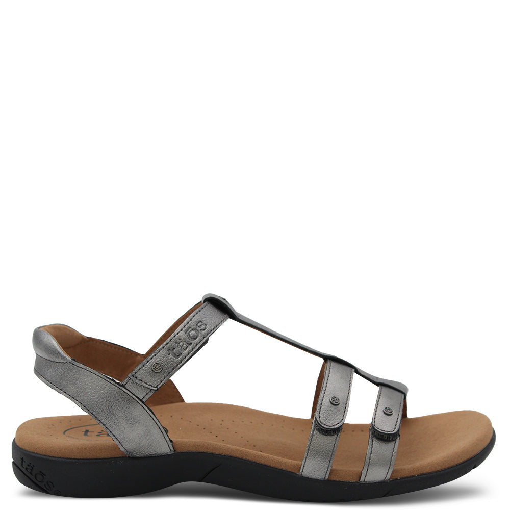Taos Trophy Women's Flat Summer Sandals Pewter