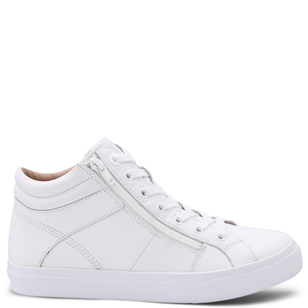Taos Winner Women's Hi Top Leather Sneaker Boot Caramel