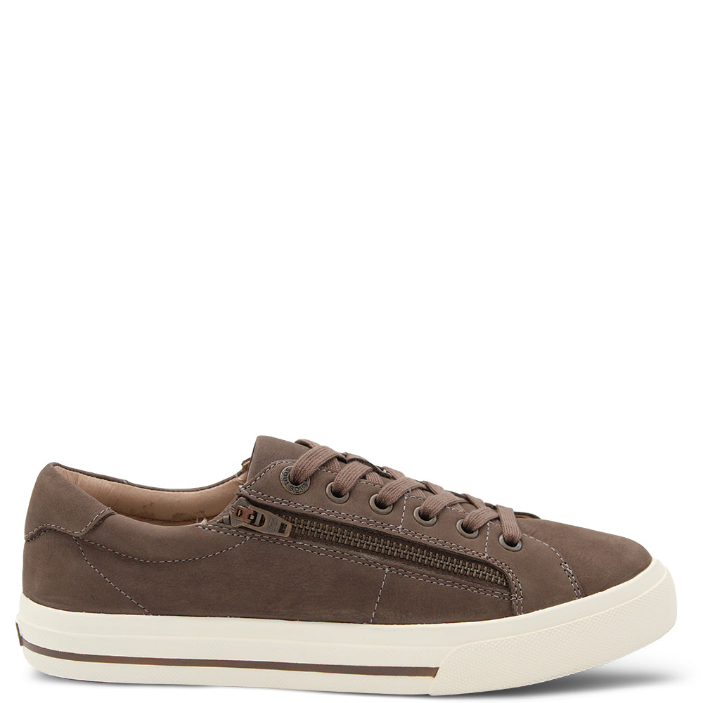 Taos Z soul Lux Women's Leather Sneakers Dark Taupe