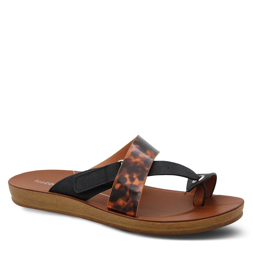 Los Cabos Bry Women's Flat Sandals Black Turtoise