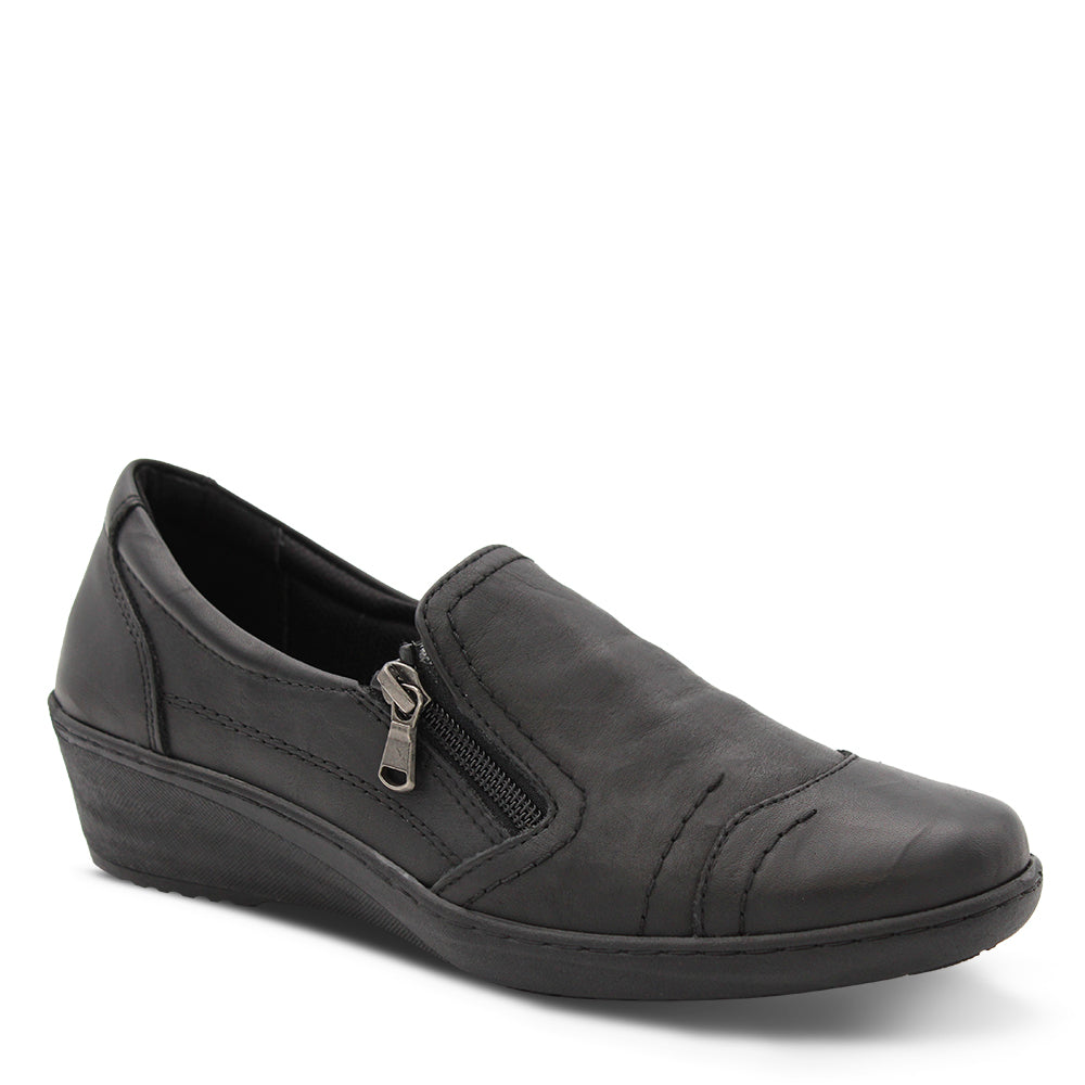 Cabello CP144-18 Women's Crinkle Wedge Black