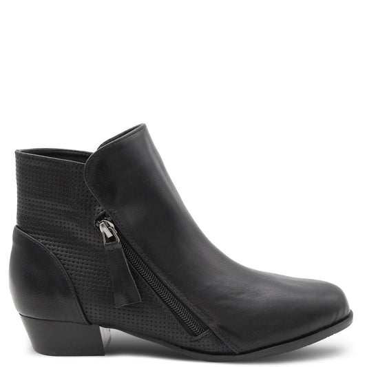 Step On Air Cracker Women's Low Heel Ankle Boots Black