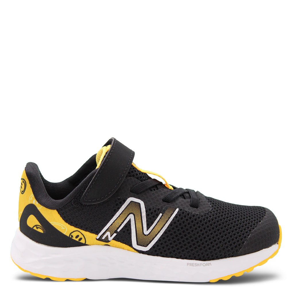 New Balance Fresh Foam Arishi V4 Infants Running Black Yellow