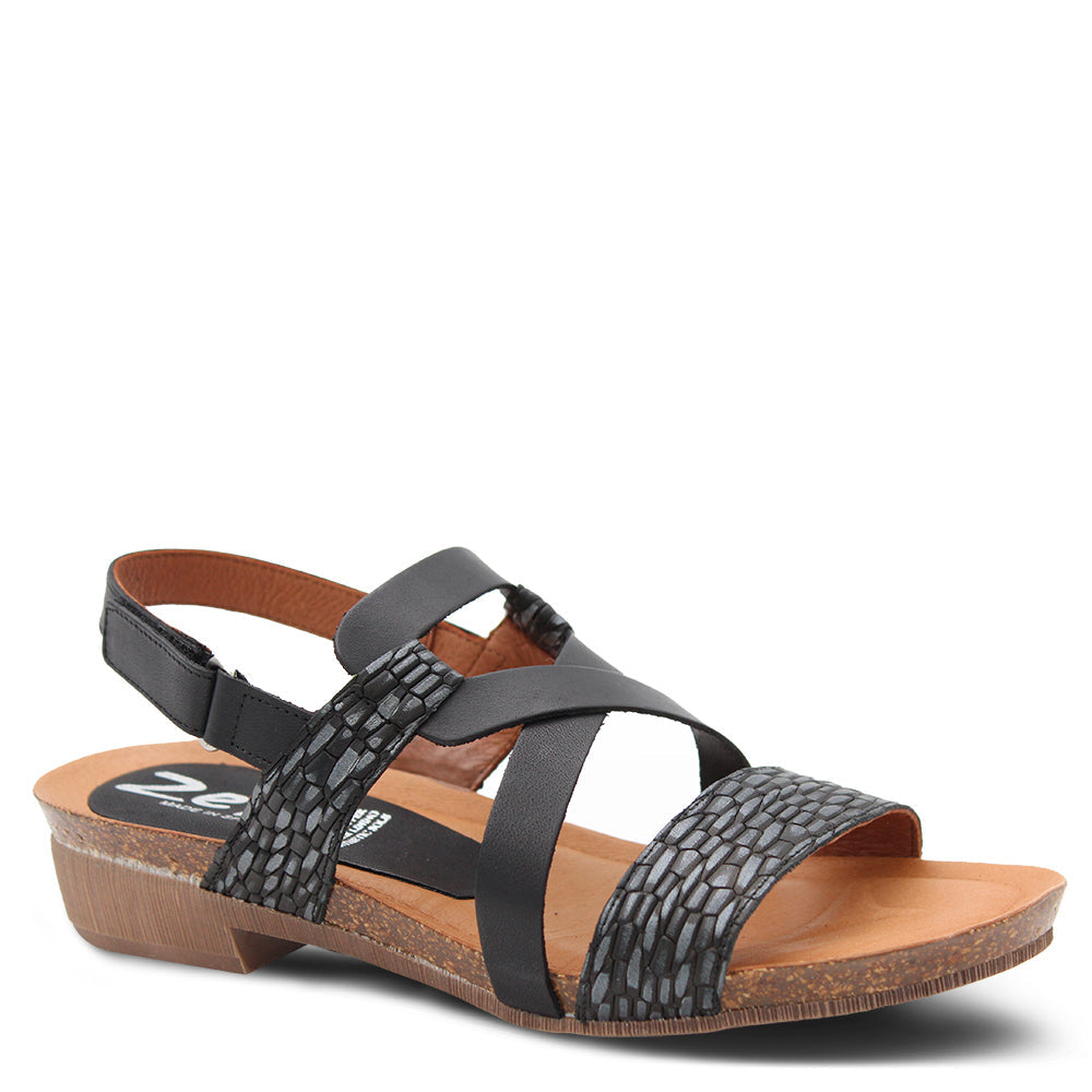 Zeta Islet Womens Flat Sandals Black