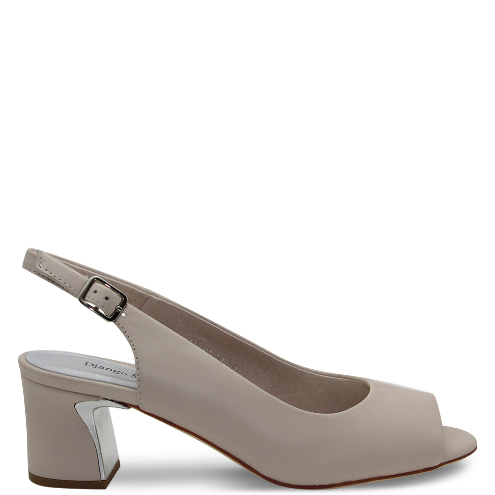Django & Juliette Jianas Nude Womens Heel Sandal