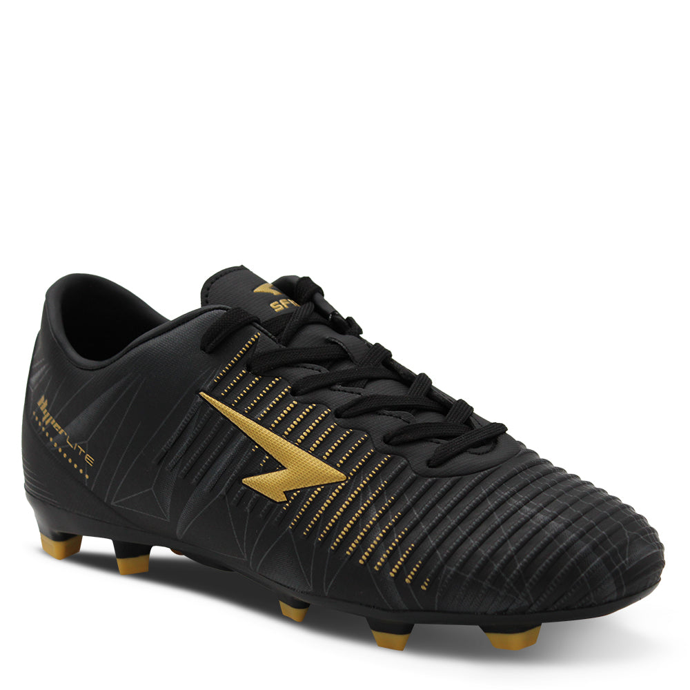 Sfida Laser Junior Footy Boots Black Gold