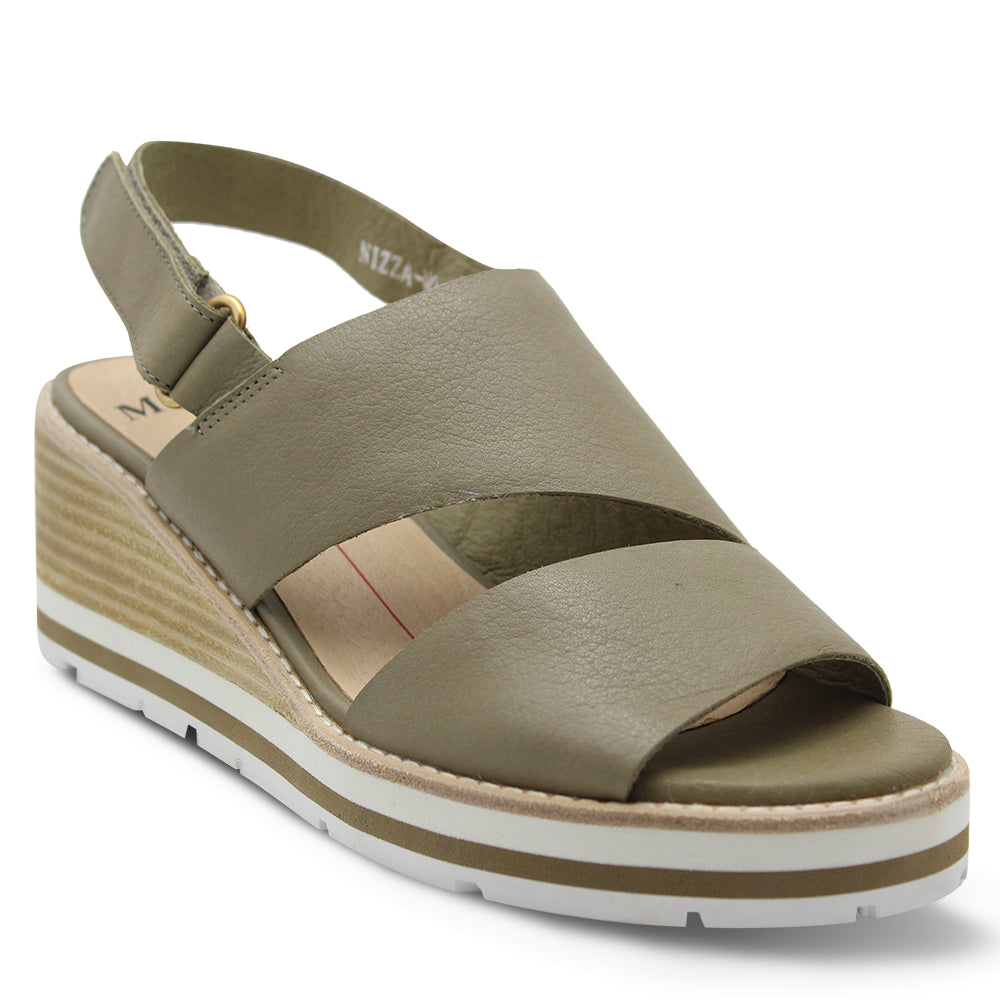 Mollini Nizza Khaki Women's Wedge Sandal
