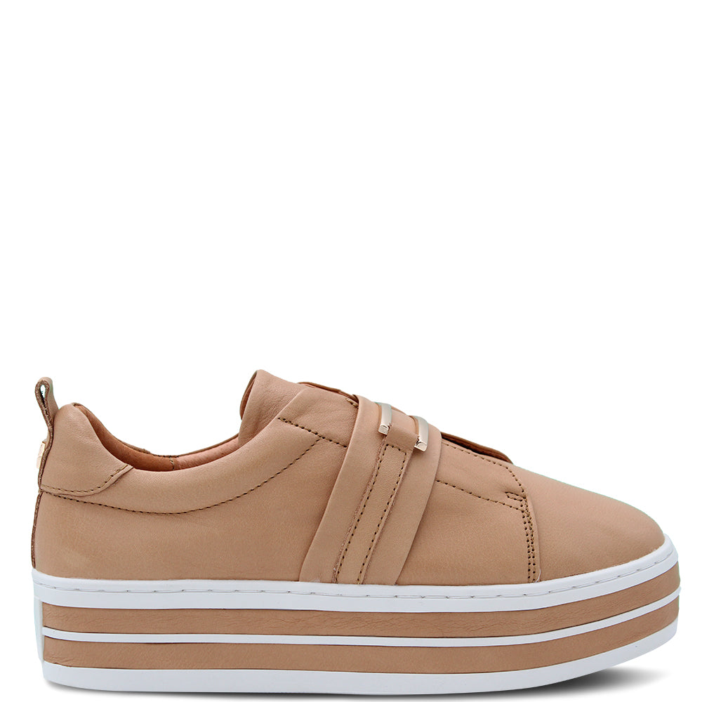 Alfie & Evie Ophelia Flatform Sneaker Camel