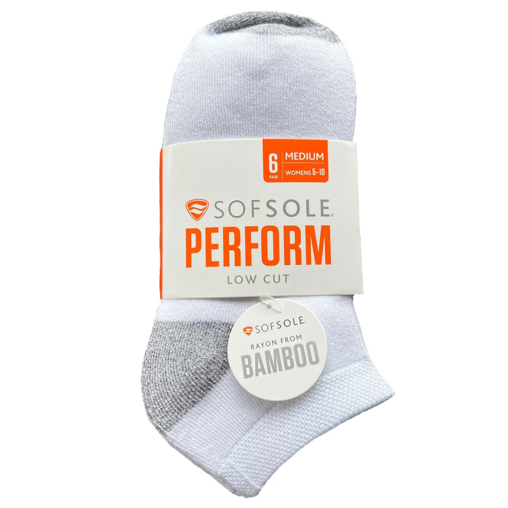 Sof Sol Perform Low Cut Socks White