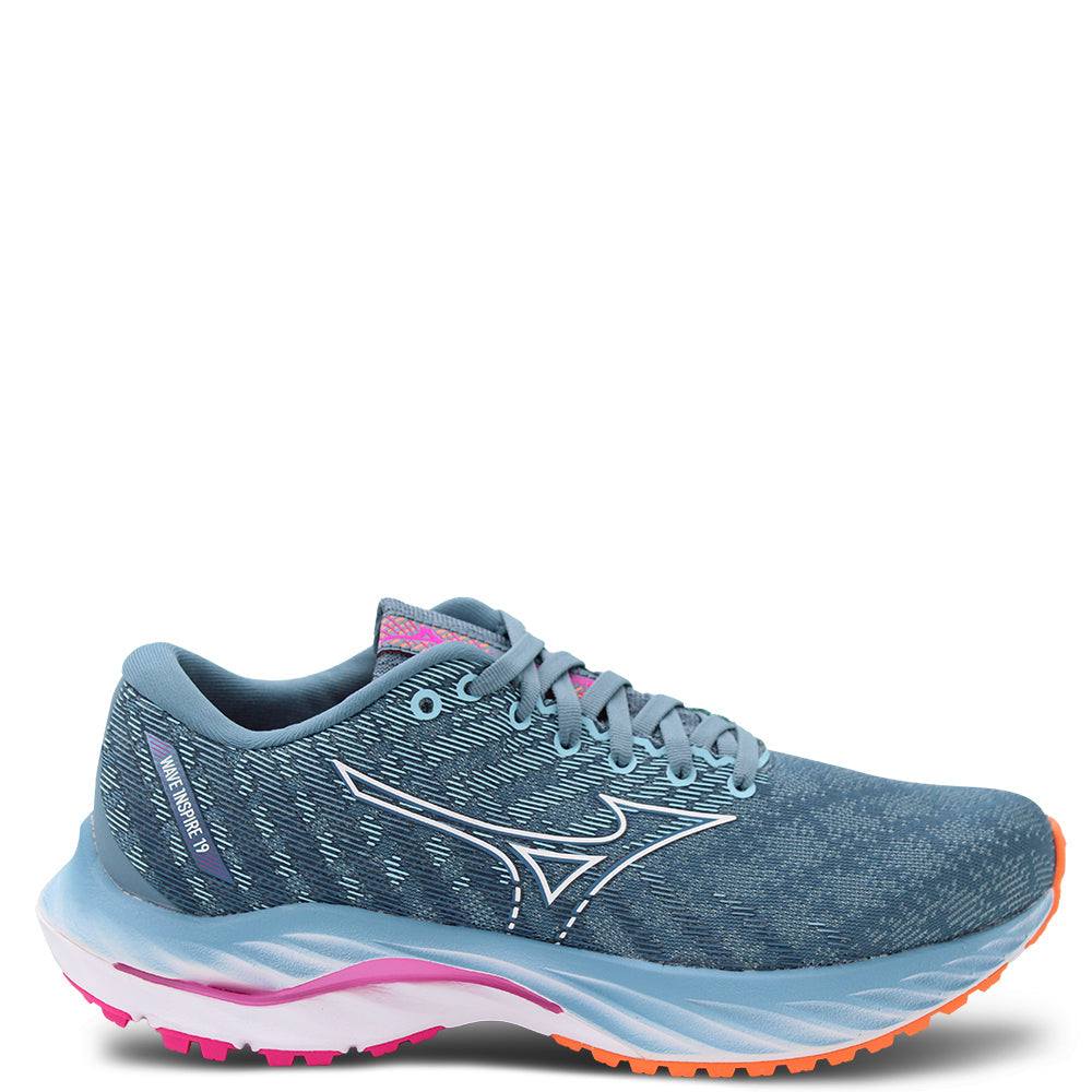 Mizuno Wave Inspire 19 Women's Running Shoes Blue/Pink