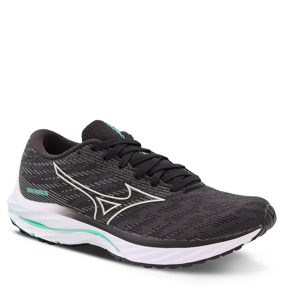 Mizuno 26 Mens Running Shoes Black White