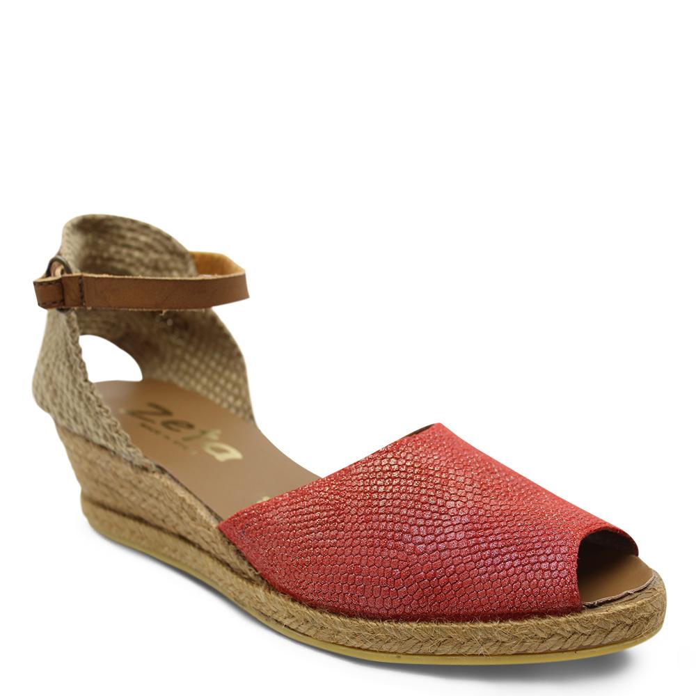 Zeta Sonnet Red Womens Espradrille Sandal