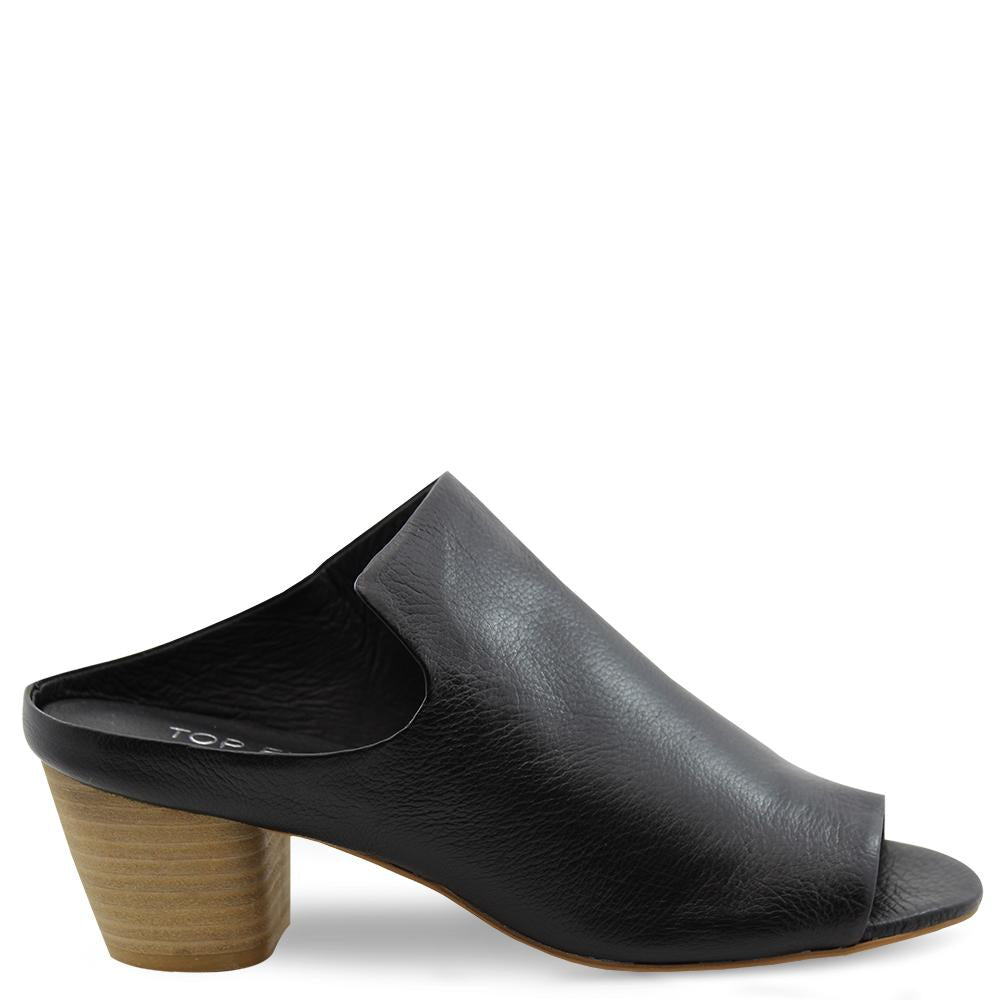Top End Breeze Black womens heel slide