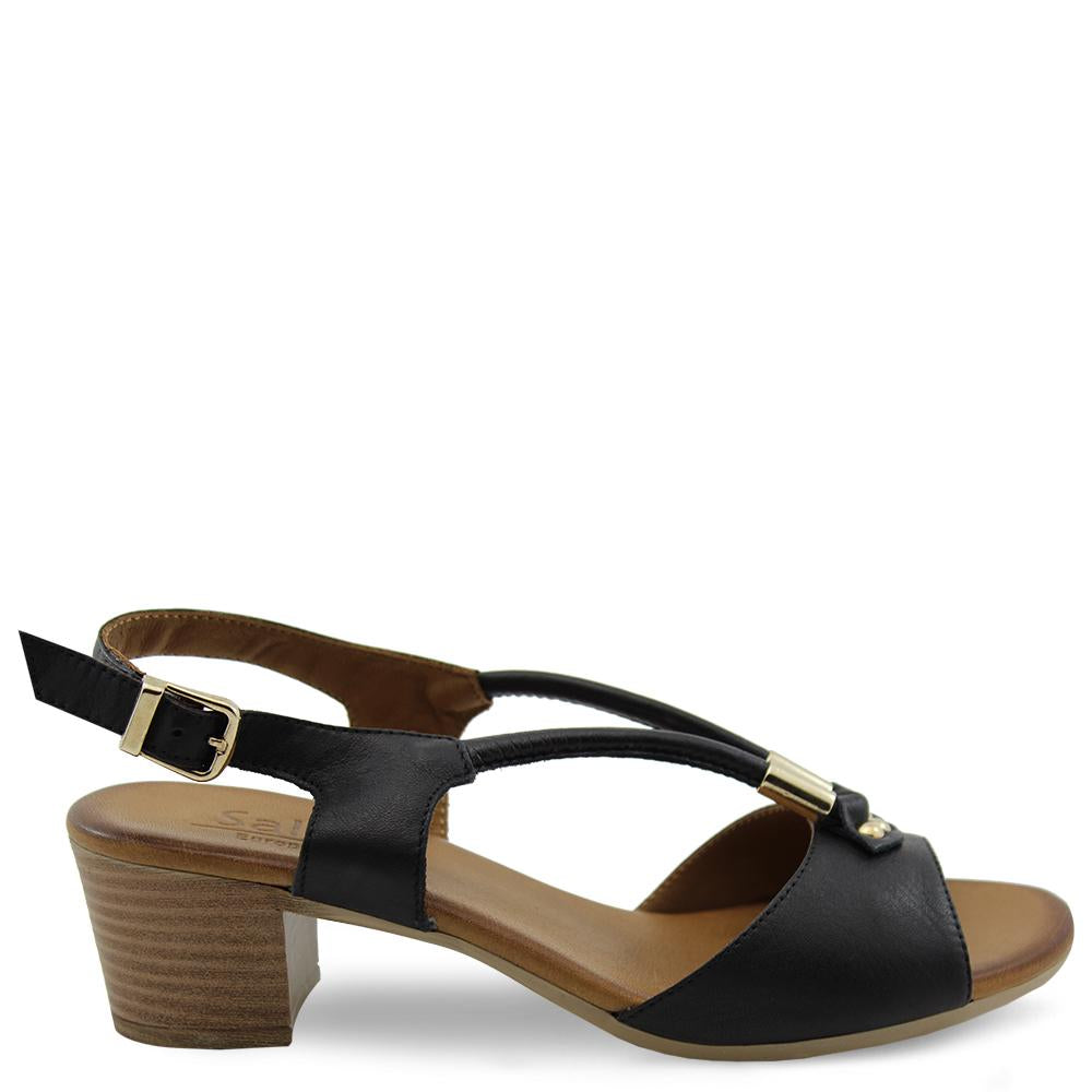 Sala Tusk Black Womens Sandal