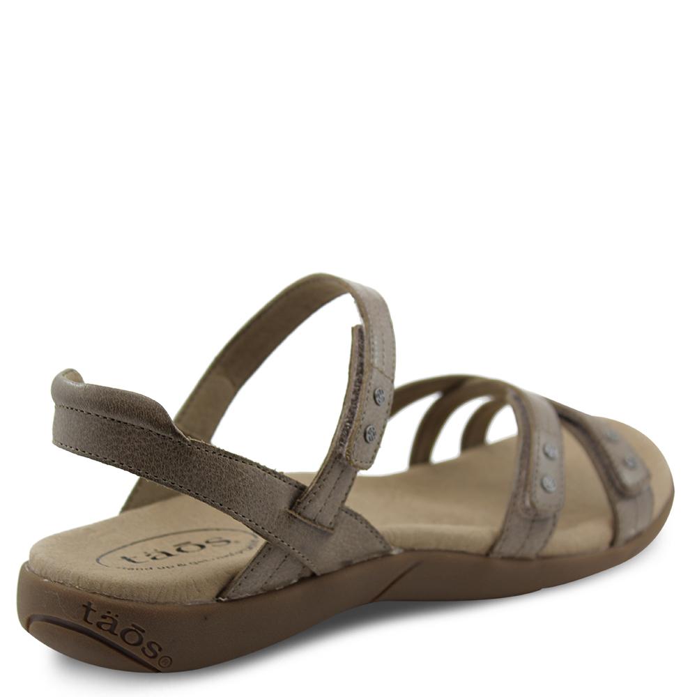 Taos Happy womens flat sandal grey