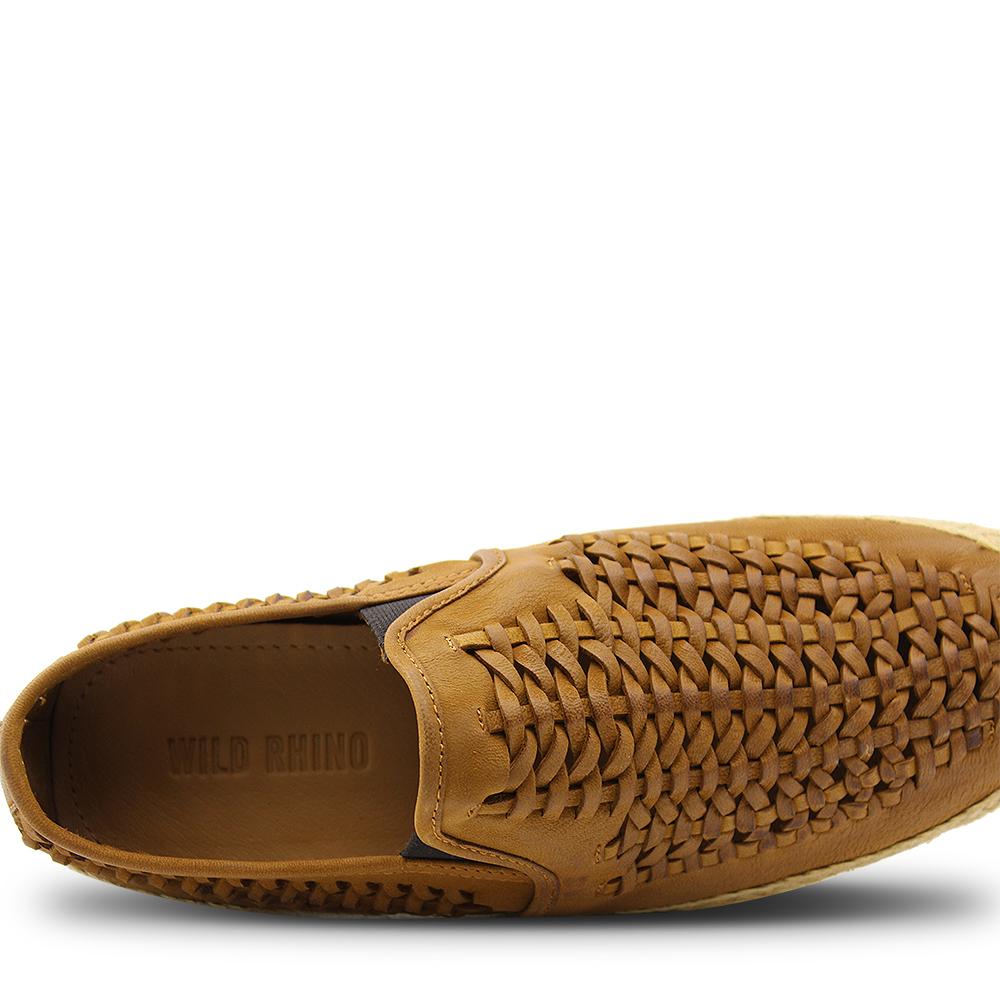 Wild Rhino Weave Tan Mens Slip On