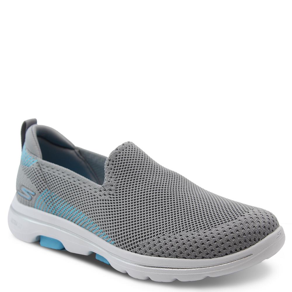 Skechers Prized Grey/Blue Womens Slip on
