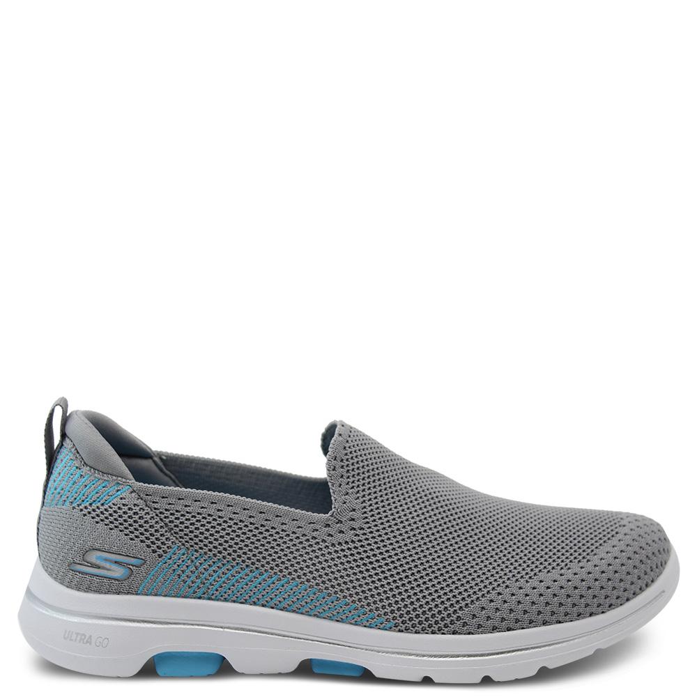 Skechers Prized Grey/Blue Womens Slip on