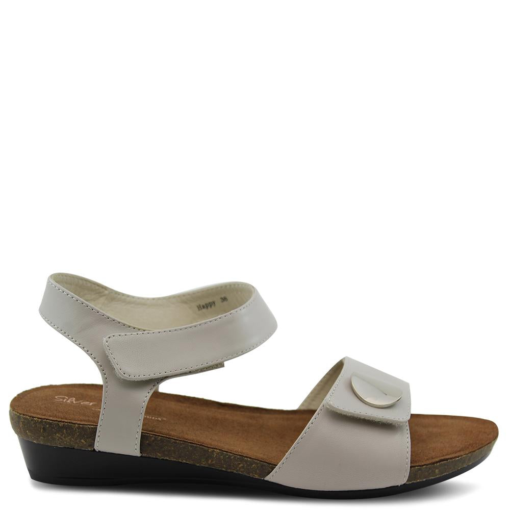 Silver Linings Happy womens flat sandal Taupe