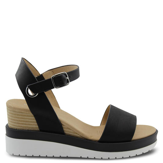 Jo mercer Kenzie Black Wedge Sandal