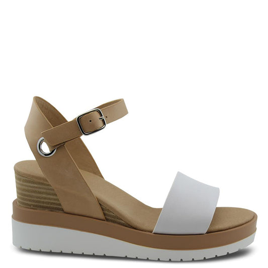 Jo mercer Kenzie White/natural Wedge Sandal