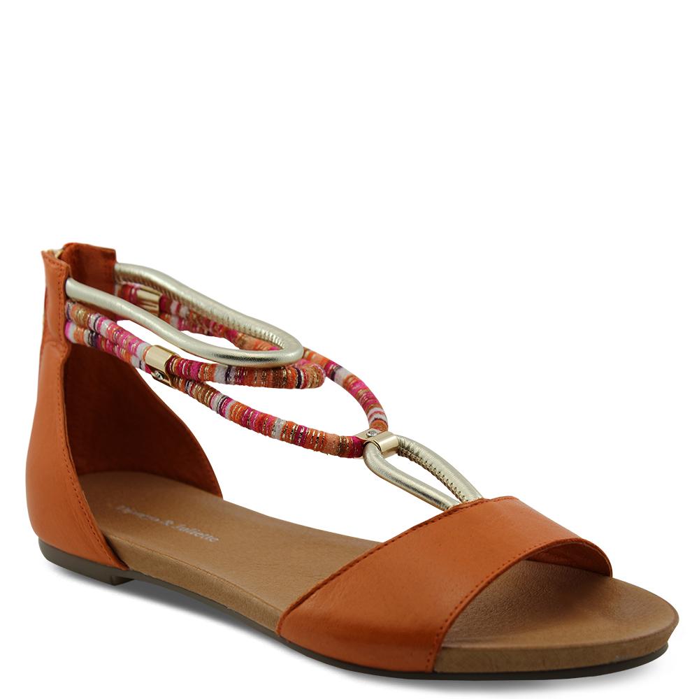 Django & Juliette Jazmin womens flat sandal Orange