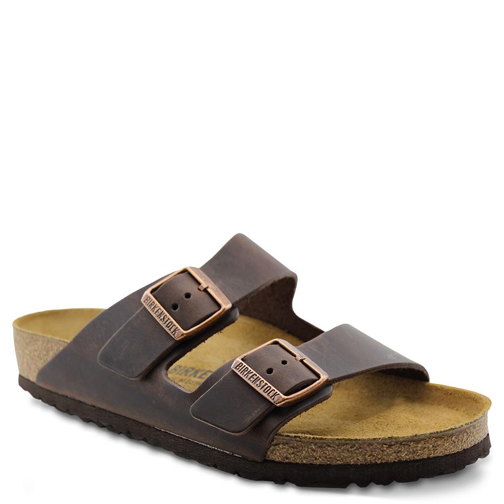 Arizona Birko Flor Habana leather slide