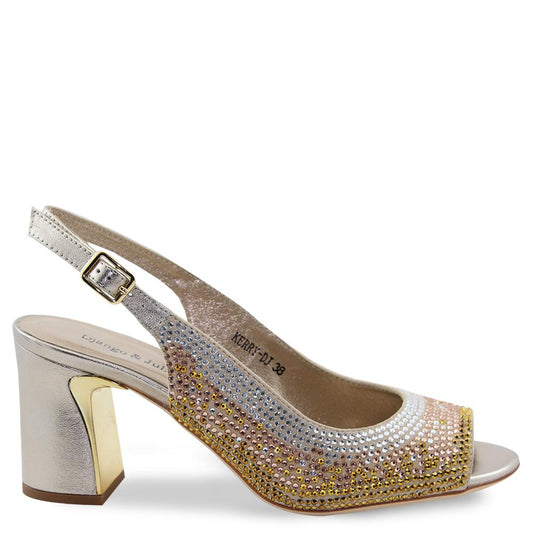 Django & Juliette Kerry Champagne multi Womens Sandal 