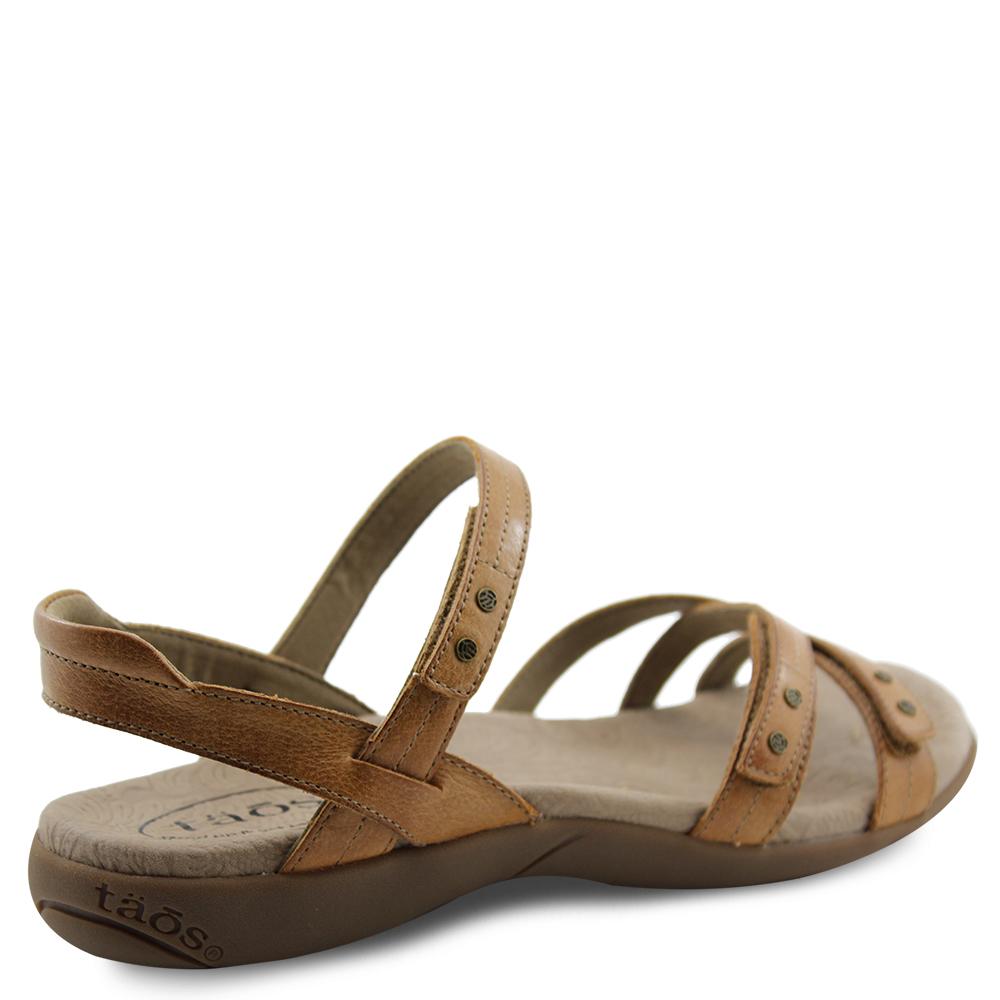 Taos Happy womens flat sandal honey