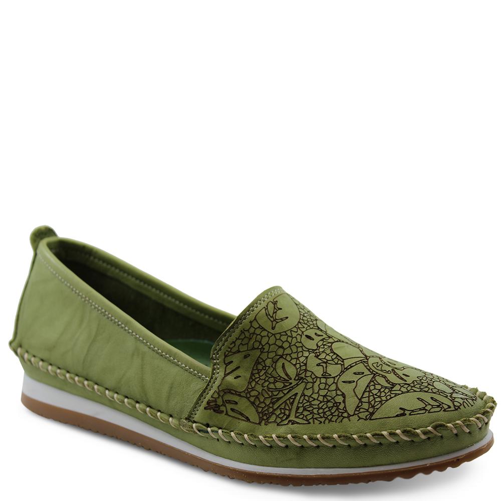 Sala Bandit Womens Flat Green Moccasin 