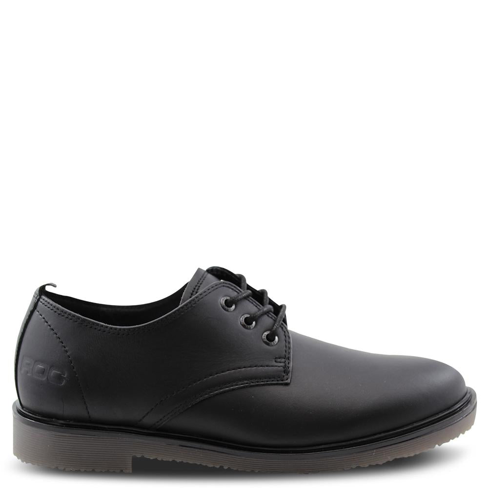 Roc Luxe Senior Black lace up School 