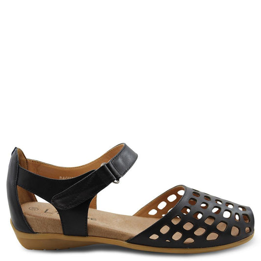 L'eclipse Daquiri womens flat sandal black