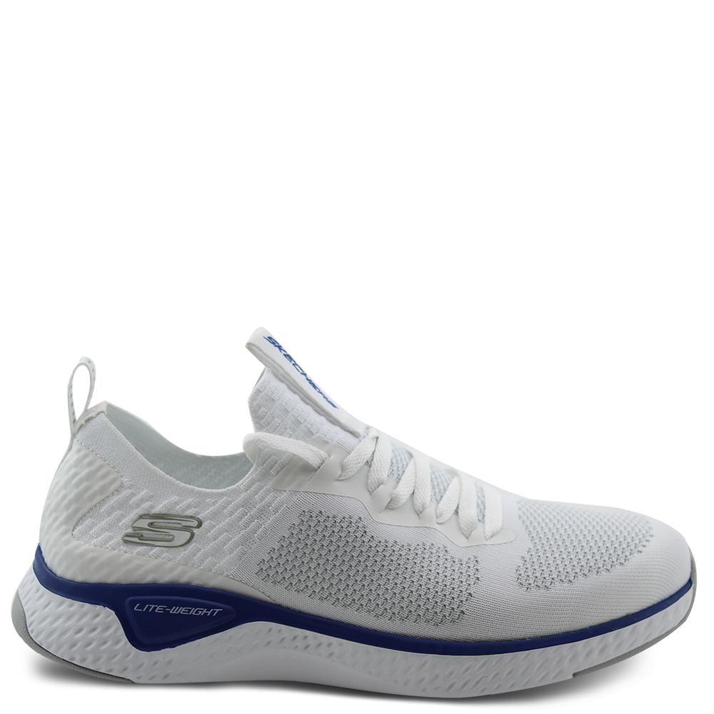Skechers Solar Fuse White/Blue Mens Lace up
