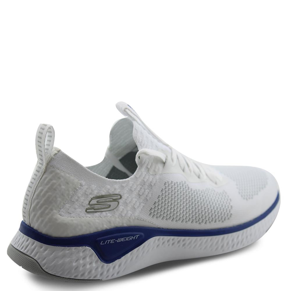 Skechers Solar Fuse White/Blue Mens Lace up