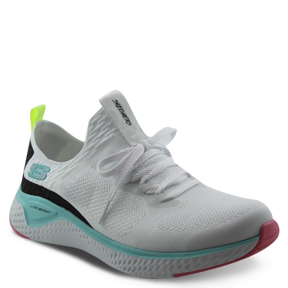 Skechers Solar Fuse White/Multi Womens Runner