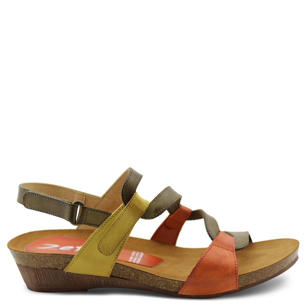 Zeta Osina Coral /Khaki Womens Sandal