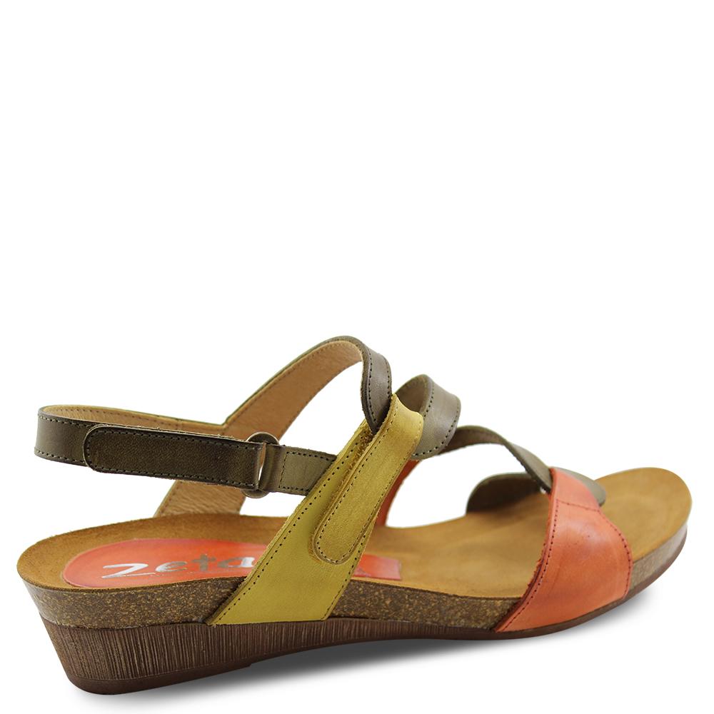 Zeta Osina Coral /Khaki Womens Sandal