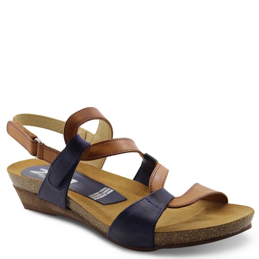 Zeta Osina Navy/Cuero Womens Sandal