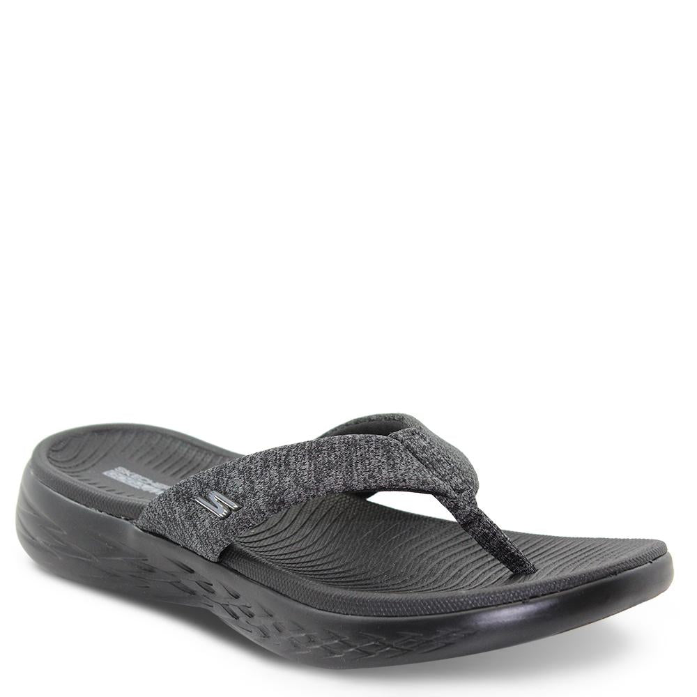 Skechers Preferred Black Womens Thong