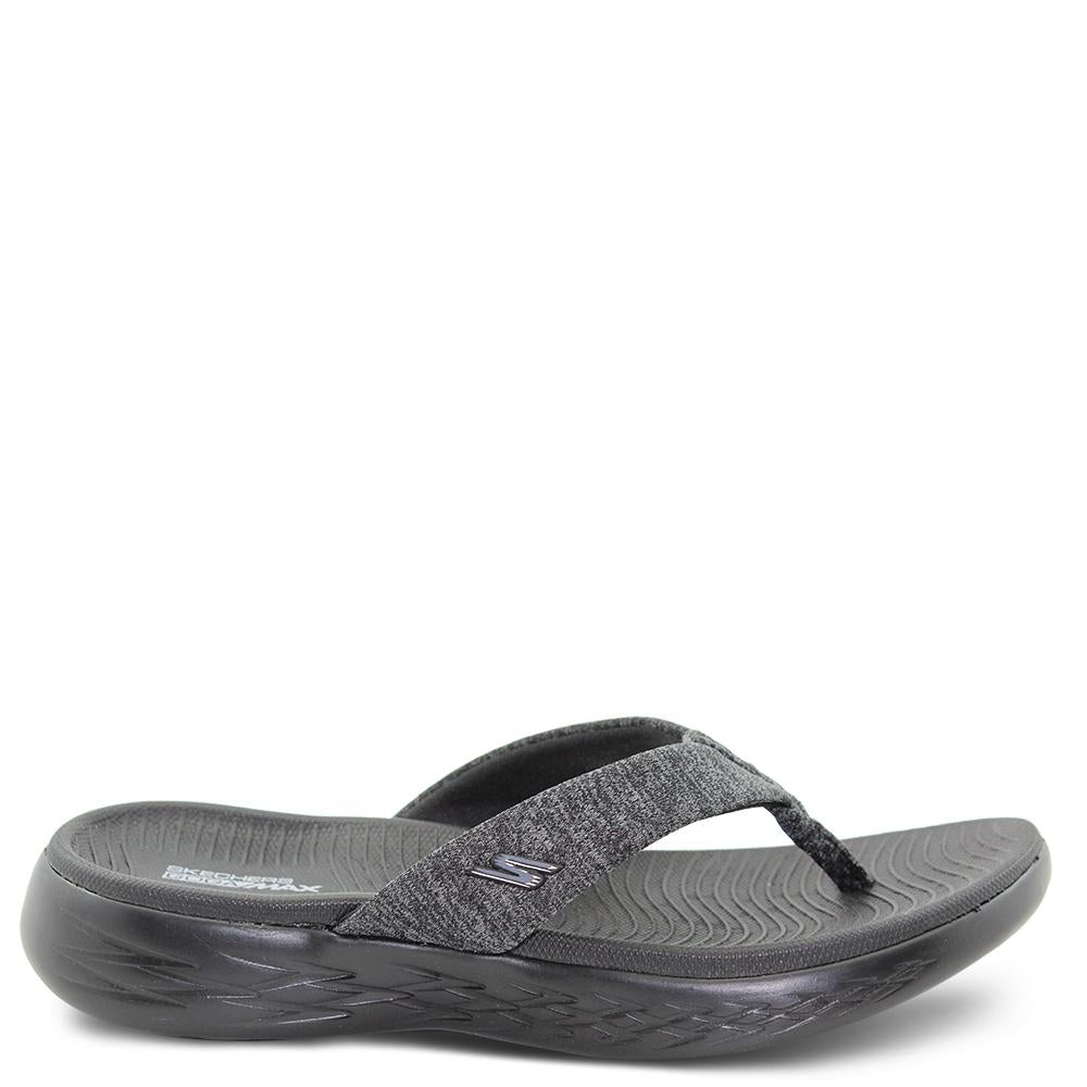 Skechers Preferred Black Womens Thong
