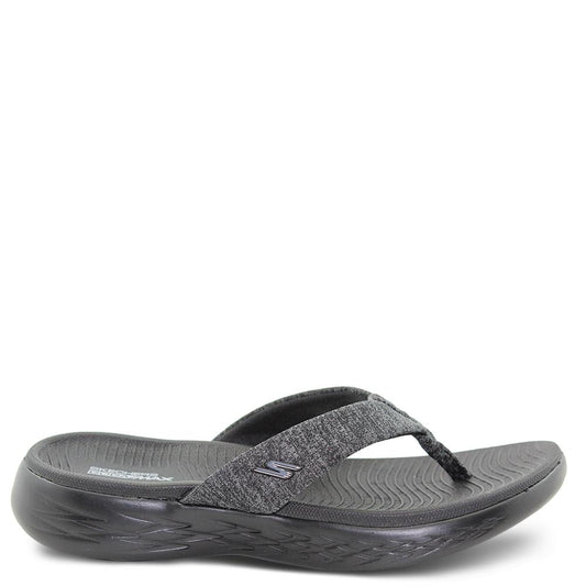 Skechers Preferred Black Womens Thong
