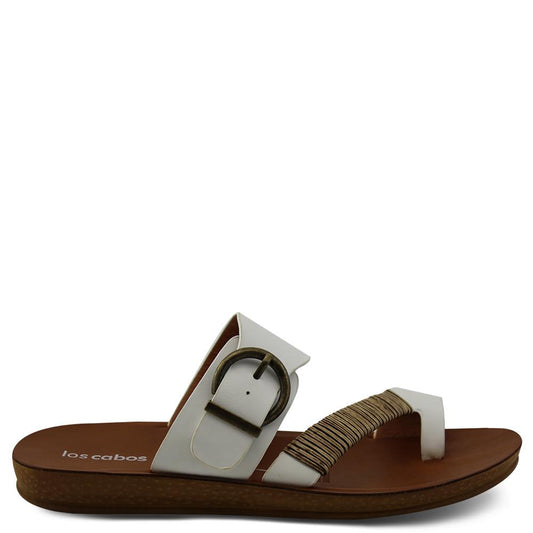 Los Cabos Bria White womens flat slide