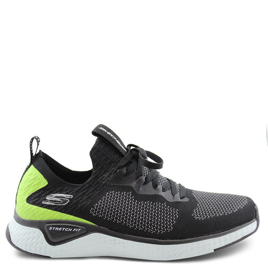 Skechers Solar Fuse Black/Lime Mens Lace up