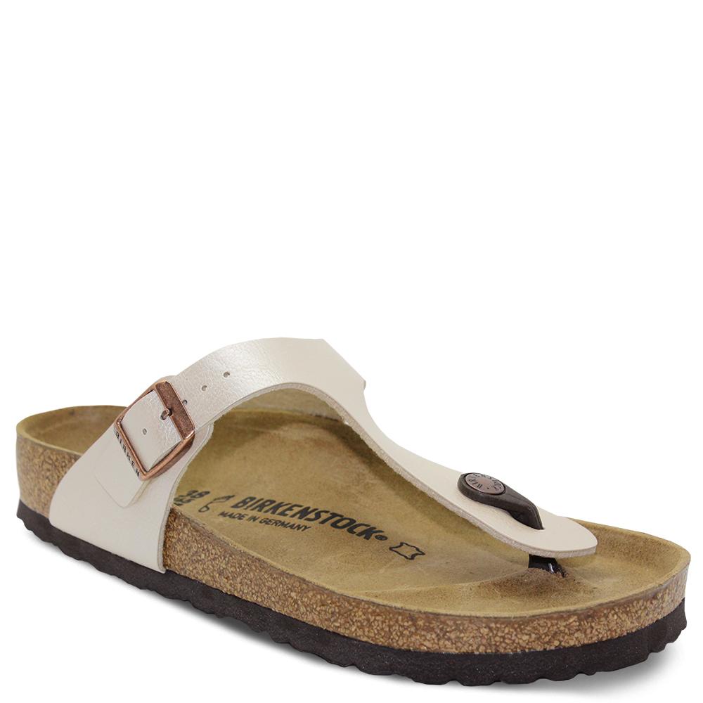 Birkenstock Gizeh White Pearl Womens Thong