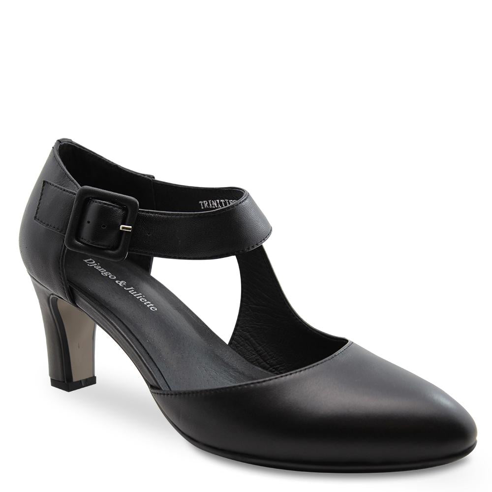 Django & Juliette Trinities Black Womens Heel